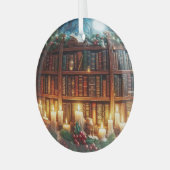 Boekenliefhebbers, ornament, personaliseren met jo glas ornament (Voorkant links)