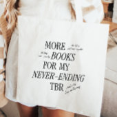 Boekenliefhebbers TBR Retro Typography Script Tote Bag