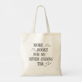 Boekenliefhebbers TBR Retro Typography Script Tote Bag (Achterkant)