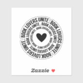 Boekenliefhebbers verenigen zich sticker (Vel)