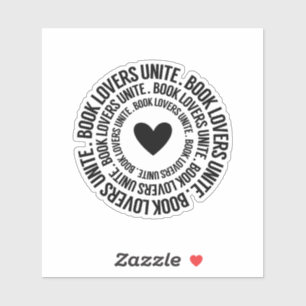 Boekenliefhebbers verenigen zich sticker