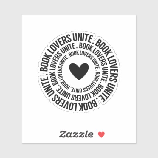 Boekenliefhebbers verenigen zich sticker (Vel)