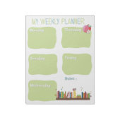 Boekenliefhebbers weekplanner notitieblok (Linkerzijde)