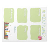 Boekenliefhebbers weekplanner notitieblok (Voorkant)