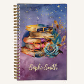Boekenliefhebbers Whimsical Stack of Books Journal Notitieboek (Voorkant)