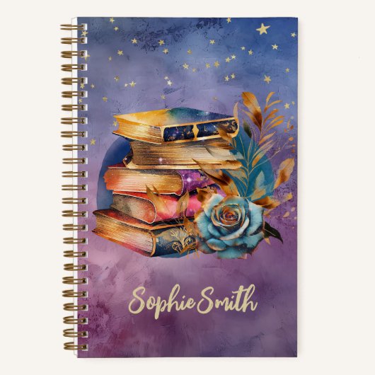 Boekenliefhebbers Whimsical Stack of Books Journal Notitieboek (Voorkant)