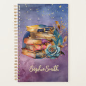 Boekenliefhebbers Whimsical Stack of Books Planner (Voorkant)