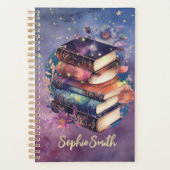 Boekenliefhebbers Whimsical Stack of Books Planner (Voorkant)