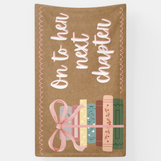 Boekenliefhebbersthema Bruiloftfeest Banner Decora (Verticaal)