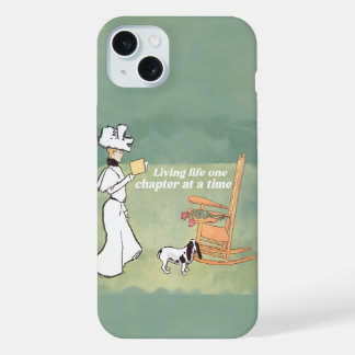 Boekenliefhebster Vrouw En Hond Lezen iPhone 15 Plus Case