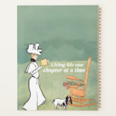 Boekenliefhebster Vrouw En Hond Lezen Planner (Achterkant)
