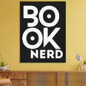 Boekennerd Leest Boeken Literatuur Canvas Afdruk (Insitu (Woonkamer))