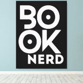 Boekennerd Leest Boeken Literatuur Canvas Afdruk (Insitu (Houten vloer))