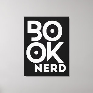Boekennerd Leest Boeken Literatuur Canvas Afdruk