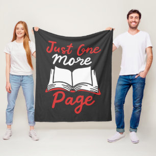 Boekennerd Nog één pagina Avid lezer Fleece Deken