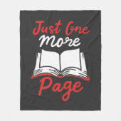 Boekennerd nog maar één pagina vorige lezer fleece deken (Voorkant)