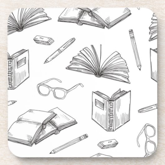 Boekenpatroon Bier Onderzetter (Voorkant)