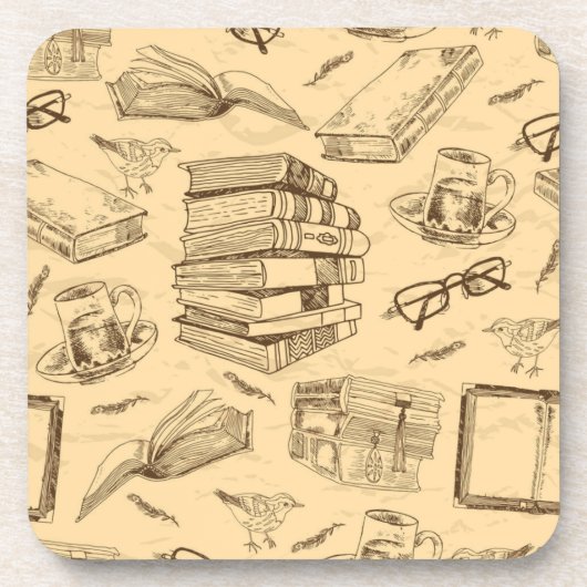 Boekenpatroon Bier Onderzetter (Voorkant)