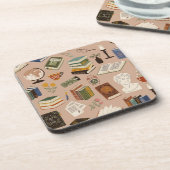 Boekenpatroon Bier Onderzetter (Linkerzijde)