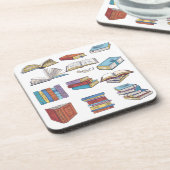 Boekenpatroon Bier Onderzetter (Linkerzijde)