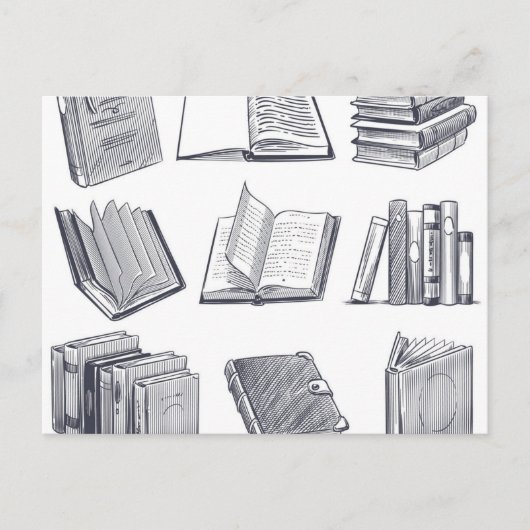 Boekenpatroon Briefkaart (Voorkant)