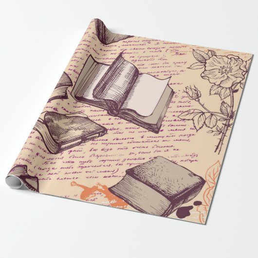 Boekenpatroon Cadeaupapier (Uitgerold)