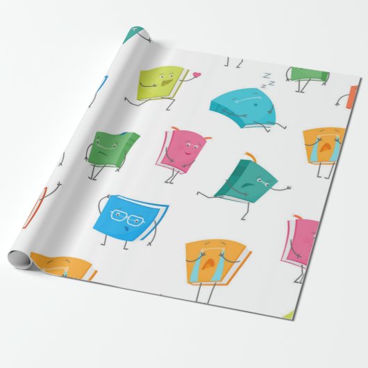 Boekenpatroon Cadeaupapier (Uitgerold)