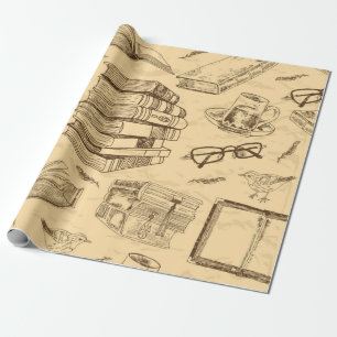Boekenpatroon Cadeaupapier