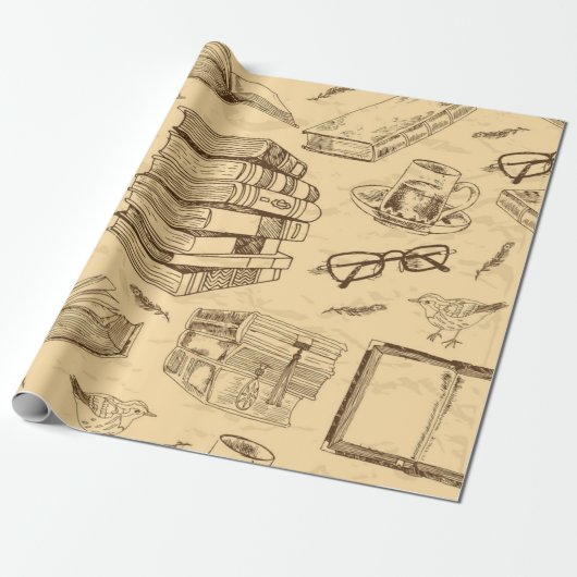 Boekenpatroon Cadeaupapier (Uitgerold)
