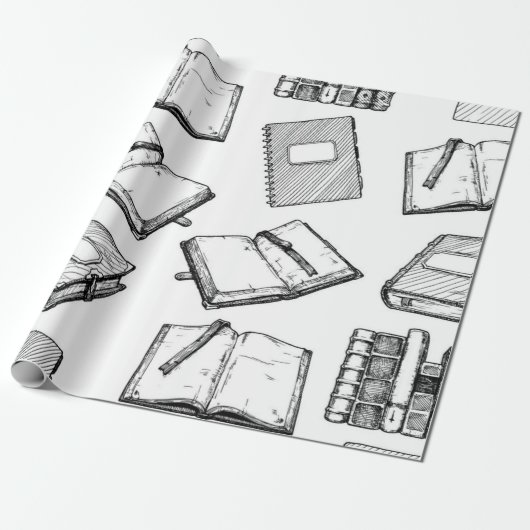 Boekenpatroon Cadeaupapier (Uitgerold)