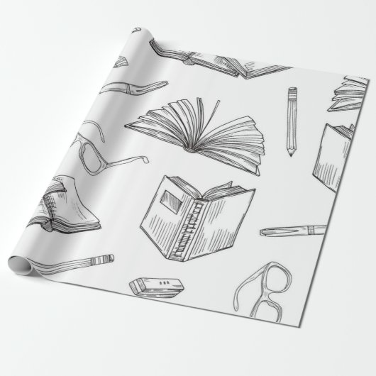 Boekenpatroon Cadeaupapier (Uitgerold)