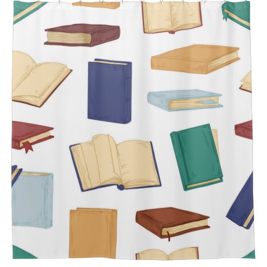 Boekenpatroon Douchegordijn (Voorkant)