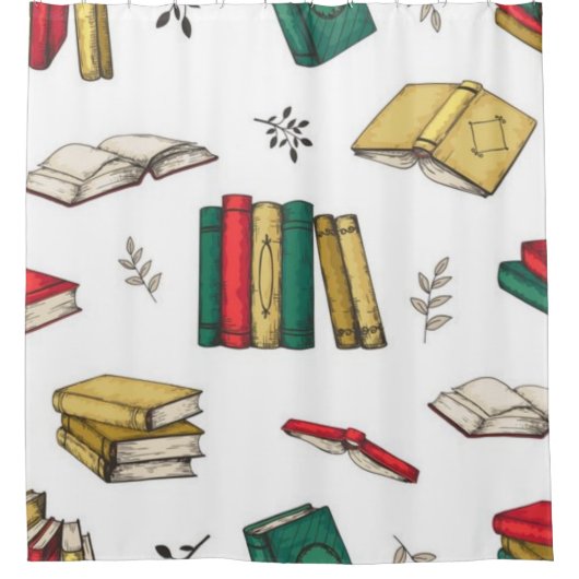 Boekenpatroon Douchegordijn (Voorkant)