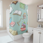 Boekenpatroon Douchegordijn (In situ)