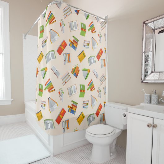 Boekenpatroon Douchegordijn (In situ)