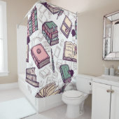 Boekenpatroon Douchegordijn (In situ)