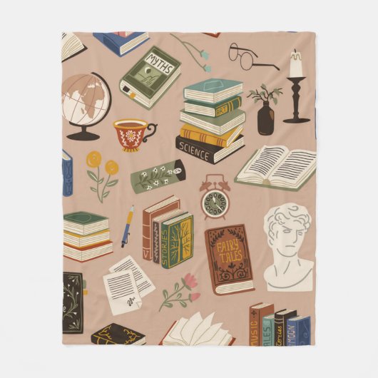 Boekenpatroon Fleece Deken (Voorkant)