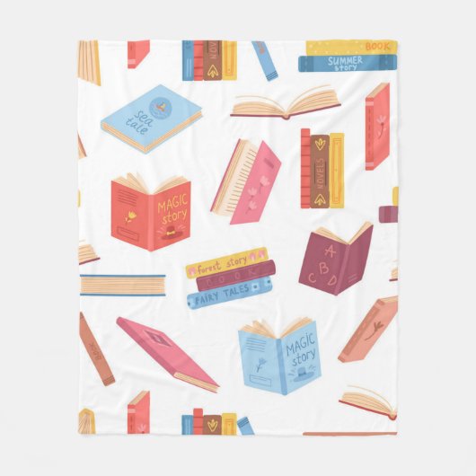 Boekenpatroon Fleece Deken (Voorkant)
