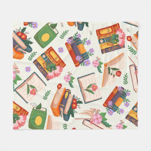 Boekenpatroon Fleece Deken (Voorkant (Horizontaal))