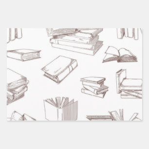 Boekenpatroon Inpakpapier Vel
