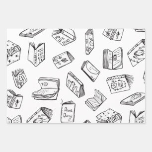 Boekenpatroon Inpakpapier Vel