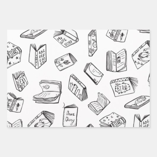 Boekenpatroon Inpakpapier Vel (Voorkant)