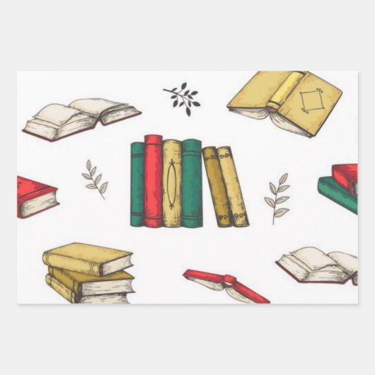 Boekenpatroon Inpakpapier Vel (Voorkant)