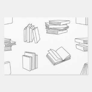 Boekenpatroon Inpakpapier Vel