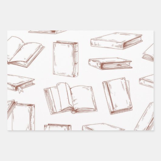 Boekenpatroon Inpakpapier Vel (Voorkant)