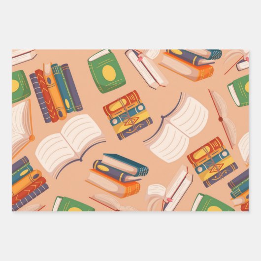 Boekenpatroon Inpakpapier Vel (Voorkant)