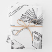 Boekenpatroon Inpakpapier Vel (In situ)