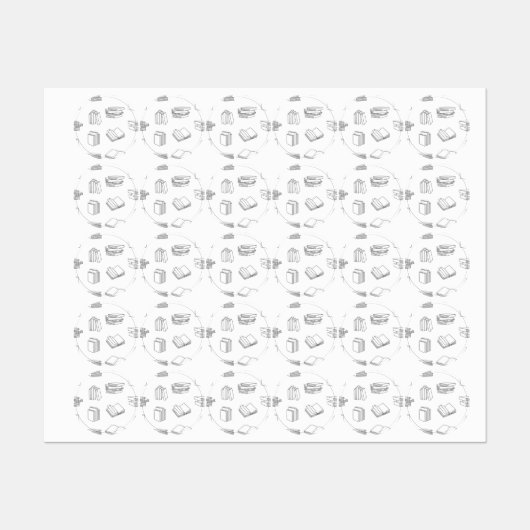 Boekenpatroon Labels (Vel)