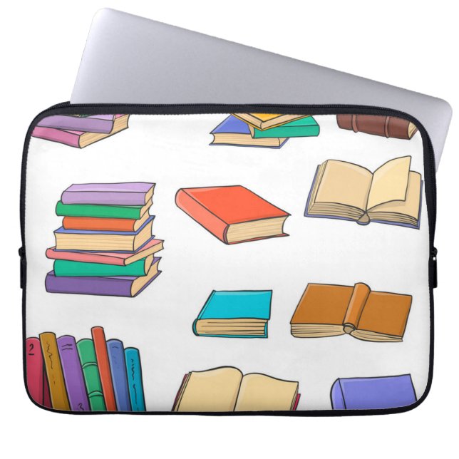 Boekenpatroon Laptop Sleeve (Voorkant)