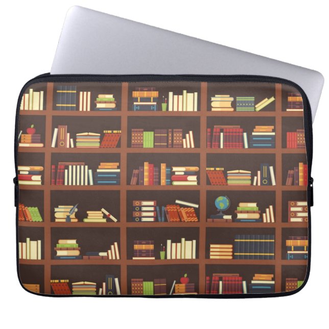Boekenpatroon Laptop Sleeve (Voorkant)